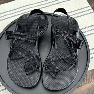 Chaco Black and Gray Women's Sandals